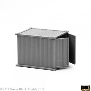Reaper 49025: 10 Foot Container - Bones Black Plastic Miniature