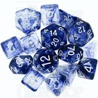 Role 4 Initiative: Diffusion Blue Ink Polyhedral Dice Set (15)