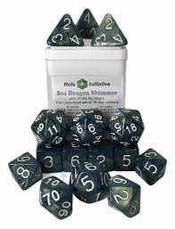 Role 4 Initiative: Sea Dragon Shimmer Polyhedral Dice Set (15)