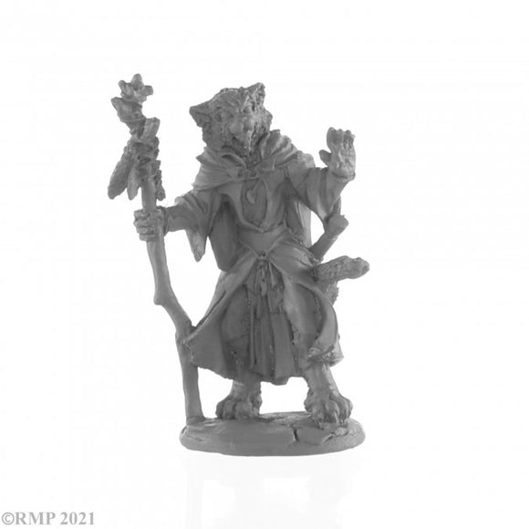 Reaper 04052: Catfolk Wizard - Dark Heaven Legends Metal Miniature