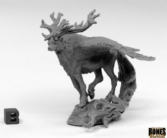 Reaper 44030: Spirit Beast - Bones Black Plastic Miniature