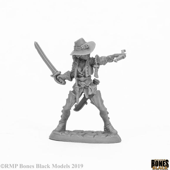 Reaper 44054: Damaris, Duskwarden - Bones Black Plastic Miniature