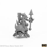 Reaper 44055: Bloodstone Gnome Cavalry - Bones Black Plastic Miniature