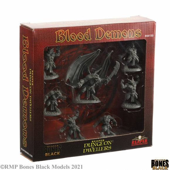 Reaper 44150: Blood Demons Box Set - Bones Black Plastic Miniatures