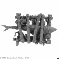 Reaper 44154: Raft of the Damned - Bones Black Plastic Miniature