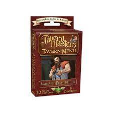 Tavern Masters: Tavern Menu