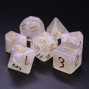 Udixi: Chaos Font Poly Dice Set - Gold Font