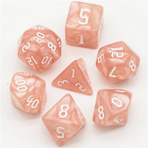 Udixi: Chaos Font Poly Dice Set - Macaron Pale Pink