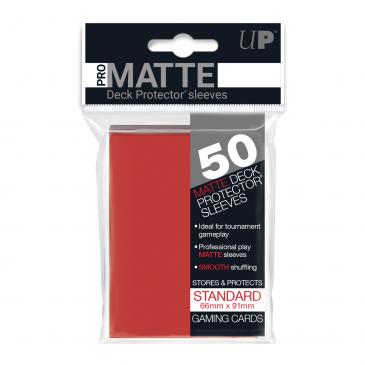 Pro-Matte Deck Protector Sleeves: Red