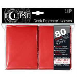 Eclipse Pro-Matte Deck Protector Sleeves - Red (80)