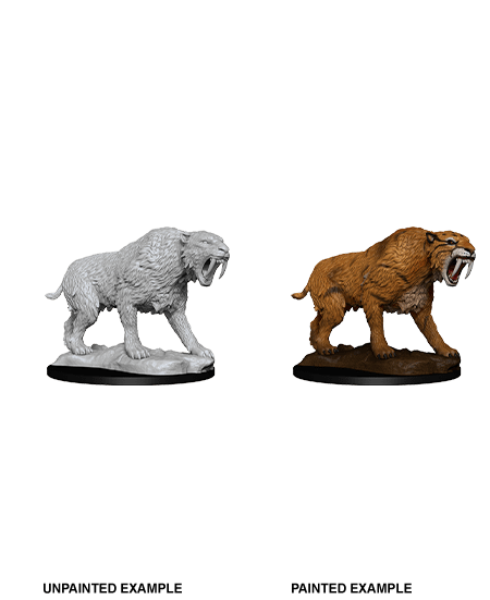 Pathfinder Battles Deep Cuts Miniatures: Saber-Tooth Tiger