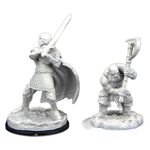 Critical Role Unpainted Miniatures: Westruun Militia Swordsman & Kraghammer Axeman