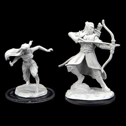 Critical Role Unpsinted Miniatures: Verdant Guard Marksman & Satyr