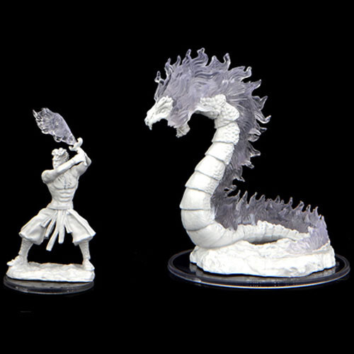 Critical Role Unpainted Miniatures: Ashari Firetamer & Ashari Inferno Serpent