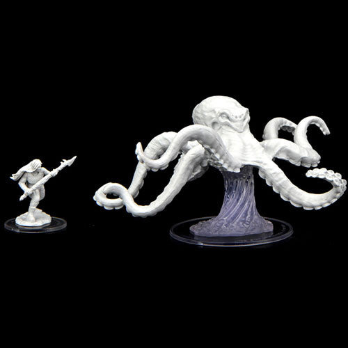 Critical Role Unpainted Miniatures: Ashari Waverider & Octopus