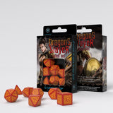 Dragon Slayer Polyhedral Dice Set: Red & Orange