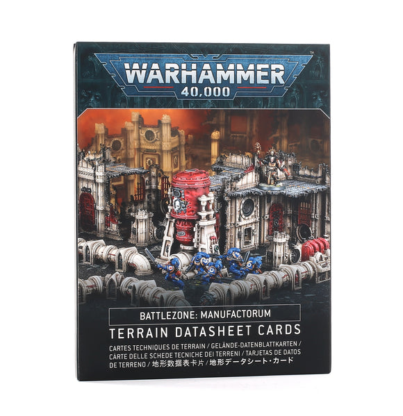 Warhammer 40,000: Terrain Datasheet Cards Battlezone Manufactorum (Previous Edition)
