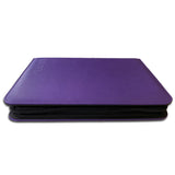 PU Leather 9-pocket zip-up binder - Violet