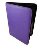 PU Leather 9-pocket zip-up binder - Violet